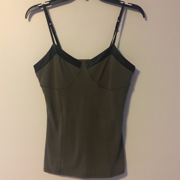 !! SOLD !! Express faux leather trimmed tank - Picture 4 of 8